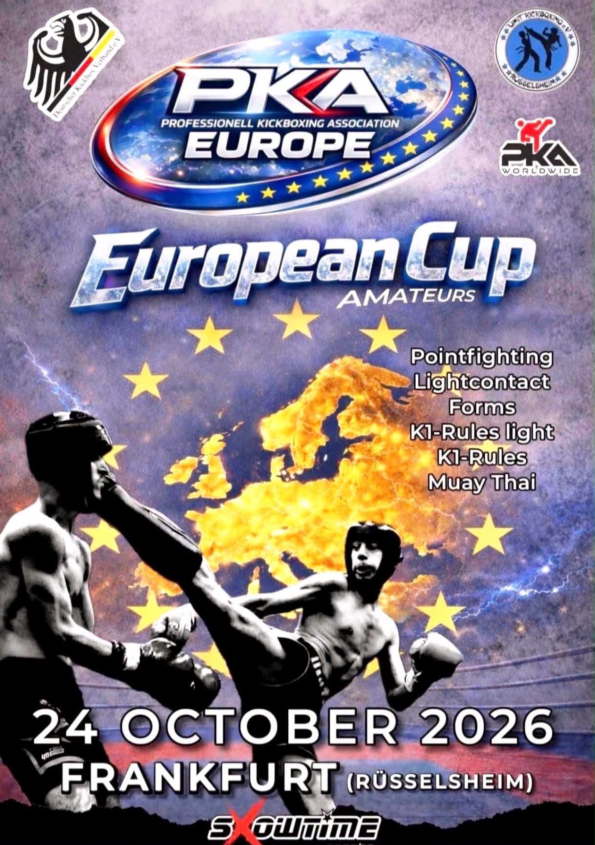 PKA European Cup Amateurs am 24.10.2026 in Frankfurt (Rüsselsheim)